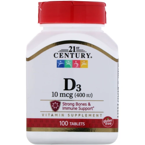 21st Century D3, 400 IU, 100 Tablets