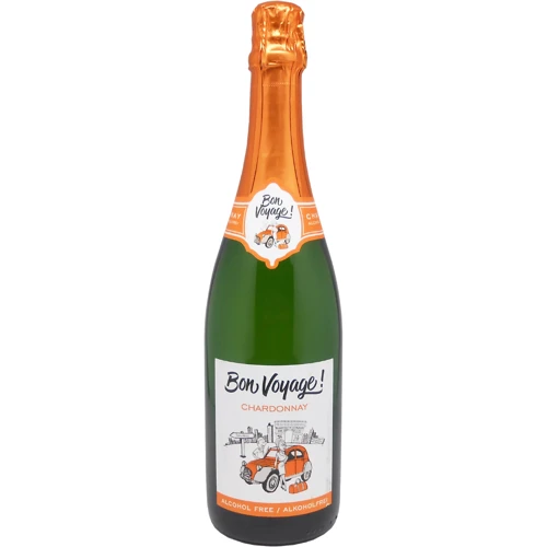 Вино игристое Bon Voyage Chardonnay Alcohol Free Sparkling белое полусладкое безалкогольное 0.75 (VTS1313820)