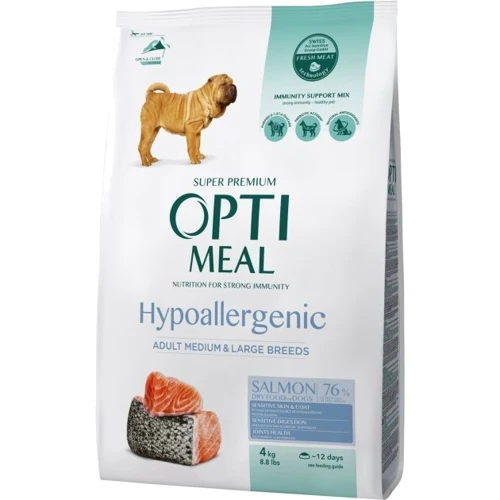 Сухий корм Optimeal Adult Medium&Large Breeds Dogs для собак середніх та великих порід з лососем 4 кг (4820215365932)