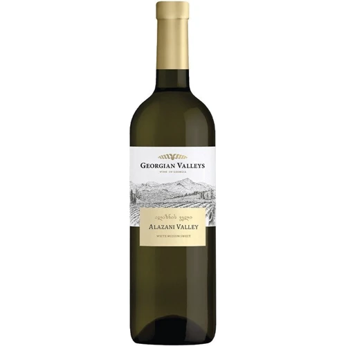 Вино Georgian Valleys Alazani Valley White Medium Sweet, біле напівсолодке, 0.75л 11.5% (WHS4860038000191)