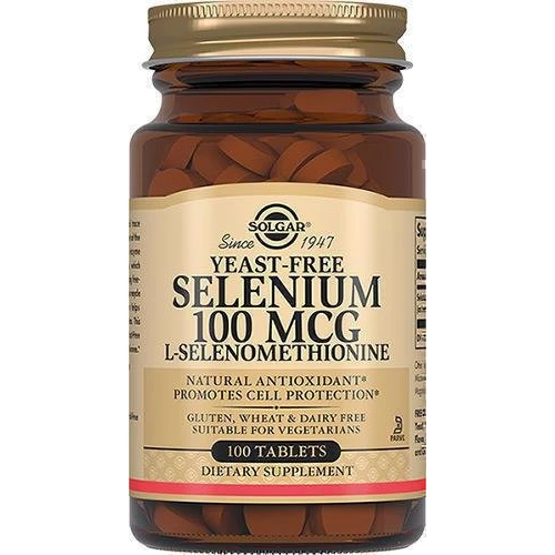 Solgar Selenium, Yeast-Free, Солгар Селен, бездрожжевой 100 mcg, 100 таблеток