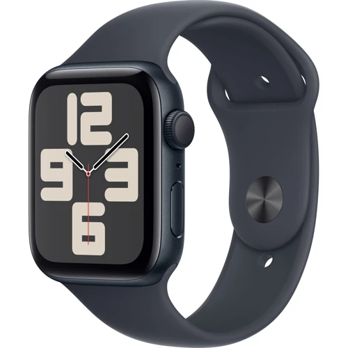 Apple Watch SE 2 2024 44mm GPS Midnight Aluminum Case with Midnight Sport Band - M/L (MXEK3)