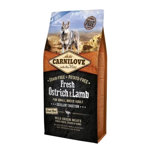 Сухой корм Carnilove Fresh Ostrich & Lamb для собак малых пород 6 кг (8595602527496)