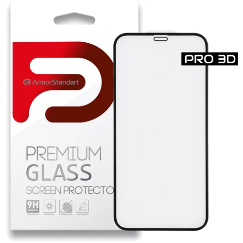 Захисне скло для iPhone ArmorStandart Tempered Glass Pro 3D Black для iPhone 12 / 12 Pro (ARM57355)