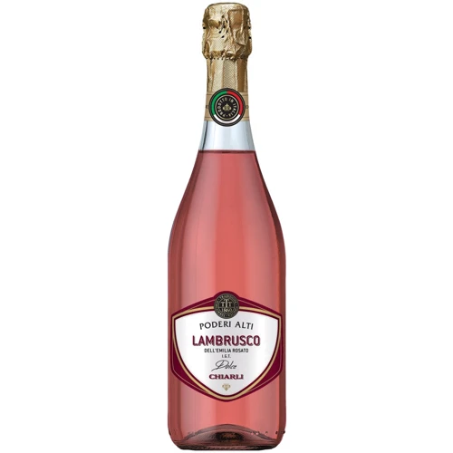 Вино ігристе PODERI ALTI LAMBRUSCO DELL'EMILIA, рожеве напівсолодке, 0.75л 7.5% (STA8003325602814)