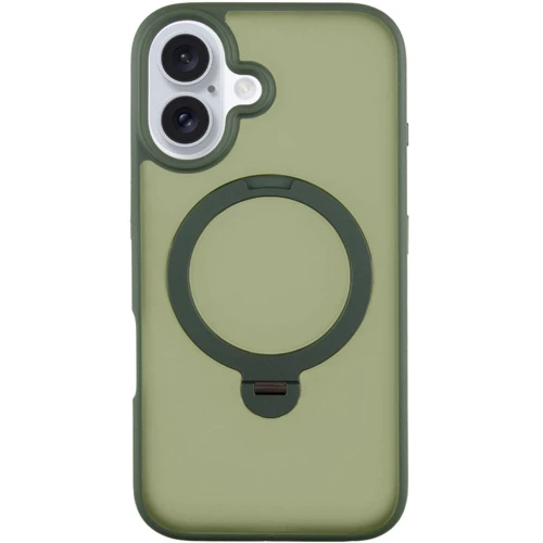 Чохол для iPhone Mobile Case Metal Buttons with MagSafe HQ Ring Green для iPhone 16