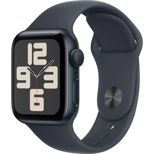 Apple Watch SE 2 2024 40mm GPS Midnight Aluminum Case with Midnight Sport Band - S/M (MXE73)