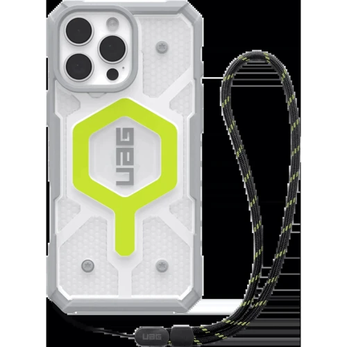 Чохол для iPhone Urban Armor Gear UAG with Trap Pathfinder Clear Magsafe Bundle Active Neon Lanyard (1144651BV01) for iPhone 16 Pro Max