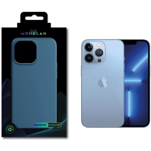 Чохол для iPhone Monblan Silicone Case з Animation & MagSafe Blue Jay для iPhone 13 Pro Max