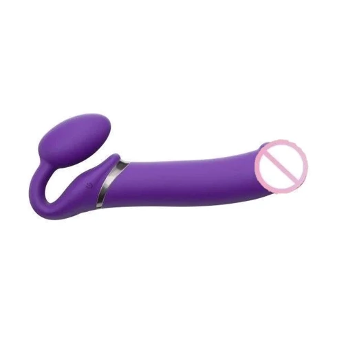 Безремневой страпон з вібрацією Strap-On-Me Vibrating Violet XL