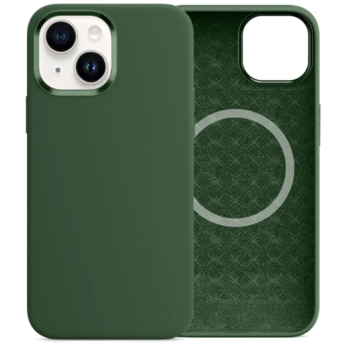 Чехол для iPhone Comma Magnetic Silicone Nature Series Green for iPhone 15 Plus