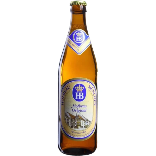 Упаковка пива Hofbrau Original, світле фільтроване, 5.1% 0.5л х 20 пляшок (EUR4005686001095)