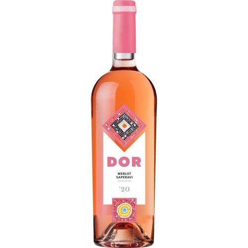 Вино Bostavan DOR Merlot & Saperavi, сухе рожеве, 0.75л 13% (DDSAU8P041)