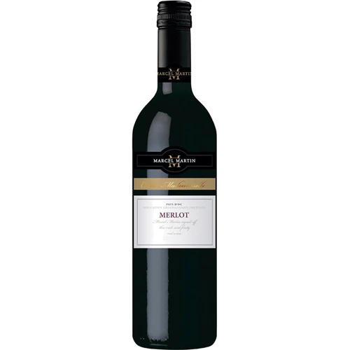 Вино MARCEL MARTIN MERLOT, красное сухое, 0.75л 13% (STA3176780101576)