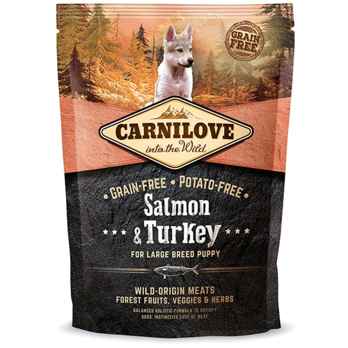 Сухий корм для цуценят великих порід Carnilove Salmon & Turkey Large Breed Puppy 1.5 кг (8595602508853)