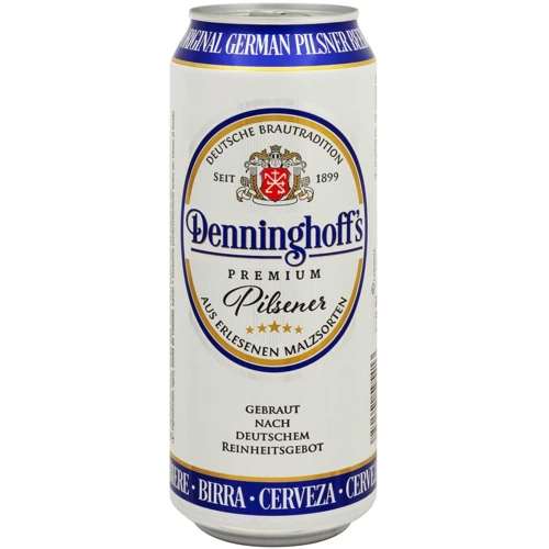 Пиво Denninghoff's Pilsener світле фільтроване 4.9 % 0.5 л ж/б (FSH_4250501595413)