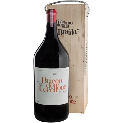 Вино Braida Barbera d`Asti Bricco Dell`Uccellone 2014 червоне сухе 12 л wooden box (BW30427)