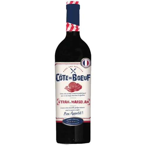 Вино Cote de Boeuf "Syrah Marselan" червоне 0.75 л (WHS3500610115370)