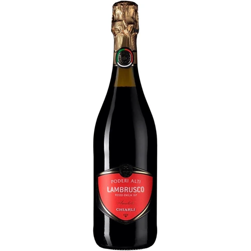 Вино ігристе PODERI ALTI LAMBRUSCO DELL'EMILIA, червоне напівсолодке, 0.75л 7.5% (STA8003325602777)