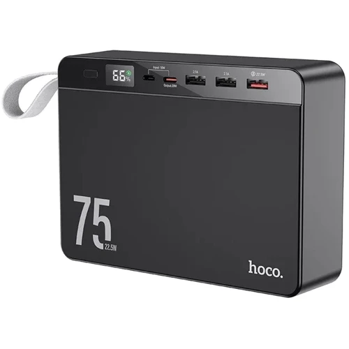 Зовнішній акумулятор Hoco Power Bank 75000mAh J94 Overlord PD 20W 22.5W Black