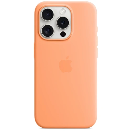 Чехол для iPhone Apple Silicone Case with MagSafe Orange Sorbet (MT1W3) for iPhone 15 Pro Max