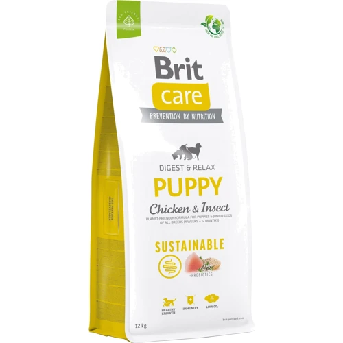 Сухий корм Brit Care Dog Sustainable Puppy для цуценят 12кг (8595602558629)