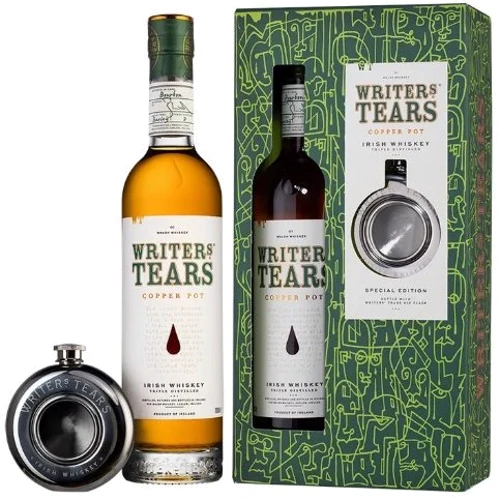 Виски Pure Pot Still Writers Tears Irish Whiskey в подарочной упаковке с флягой 0.7 л 40% (AS8000010739360)