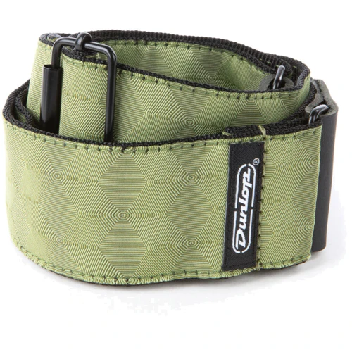 Гитарный ремень DUNLOP D6710 Jacquard Hexagon Echo Olive Strap