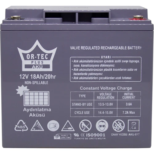 OR-TEC 12V/18 AH AGM