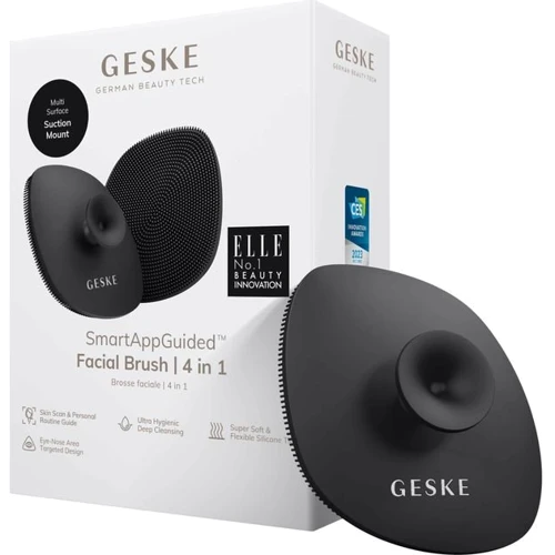 Щетка для лица GESKE Facial Brush 4 в 1 Gray с держателем (GK000038GY01)