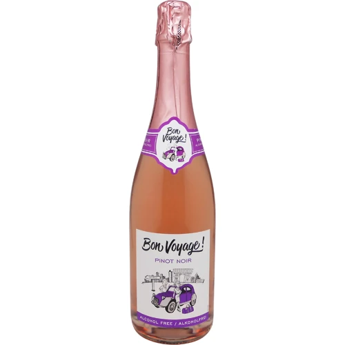 Вино ігристо Bon Voyage Pinot Noir Alcohol Free Sparkling Rose рожеве напівсухе безалкогольне 0.75 (VTS1313830)