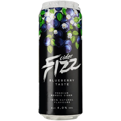 Упаковка сидру Fizz Blueberry 4% 0.5 л ж/б 24 шт. (4740098079309_24)