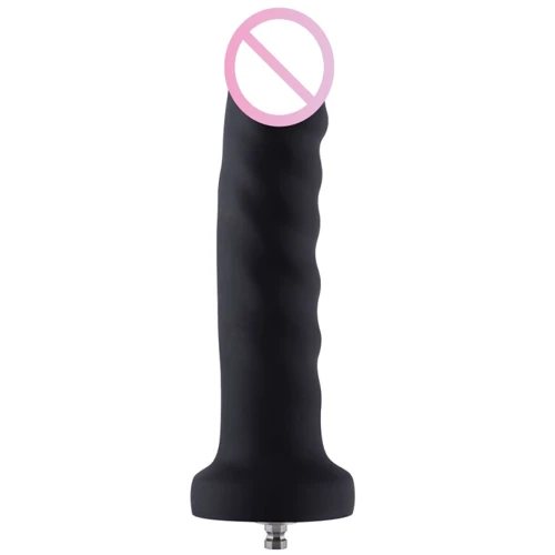 Силіконовий фалоімітатор для секс-машин Hismith 7.1″ Anal Dildo Black