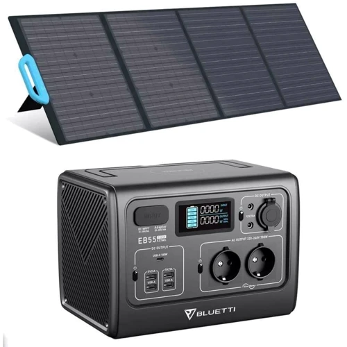 Зарядная станция Bluetti PowerOak EB55 537Wh 700W + Solar Panel PV120 120W