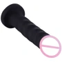 Силіконовий фалоімітатор для секс-машин Hismith 7.1″ Anal Dildo Black: Довжина проникнення, см 16