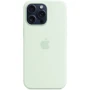 Чехол для iPhone Apple Silicone Case with MagSafe Soft Mint (MWNQ3) for iPhone 15 Pro Max: Цвет зеленый