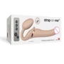 Безремневой страпон Strap-On-Me VIBRATING Flesh M: Тип Двосторонні