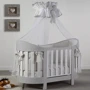 Ліжечко дитяче Baby Italia Eva White /Grey 132х69 см біло-сіре (EVA WHITE/GREY)