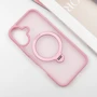 Чехол для iPhone Mobile Case Metal Buttons with MagSafe HQ Ring Pink for iPhone 16: Цвет розовый