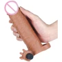 Насадка на член LoveToy Pleasure X-Tender Vibrating Penis Sleeve Add 2" Brown: Матеріал TPE (термопластичний еластомер)