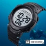 Наручний годинник Skmei Neon 10 Bar Black (1134): Водонепроникність 10 ATM