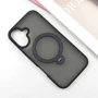 Чехол для iPhone Mobile Case Metal Buttons with MagSafe HQ Ring Black for iPhone 16: Цвет черный