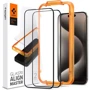 Захисне скло для iPhone Spigen Tempered Glas TR AlignMaster FC 2 Pack Black (AGL06886) for iPhone 15 Plus