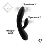 Гибкий вибратор кролик с двумя моторами FeelzToys Lea Rabbit Vibrator Black: Диаметр, см 3.75