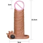 Насадка на член LoveToy Pleasure X-Tender Vibrating Penis Sleeve Add 2" Brown: Призначення Для збільшення