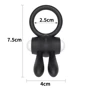 Ерекційне віброкільце LoveToy Power Clit Cockring, Black: Колір черный