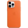 Чехол для iPhone Apple Leather Case with MagSafe Orange (MPPR3) for iPhone 14 Pro Max: Цвет оранжевый