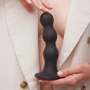 Насадка для страпону Strap-On-Me Dildo Plug Balls Black S: Мошонка Нет