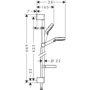 Hansgrohe Crometta Vario 26553400 душова стійка 0,65 м + мильниця Casetta білий / хром: Тип душова система