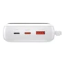 Зовнішній акумулятор Baseus Power Bank 20000mAh Qpow Display Lightning Quick Charging White (PPQD-H02): Вбудований кабель Apple Lightning